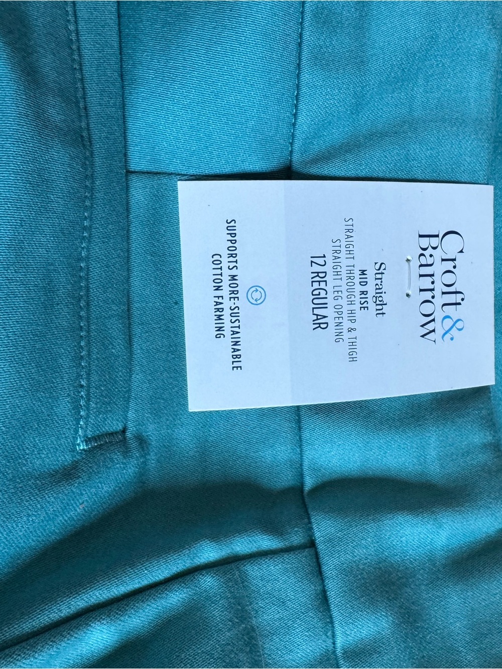 Croft & Barrow Straight Leg Pants- Black, Navy, Teal, Khaki, Red,   BROWN Sold - Picture 6 of 14